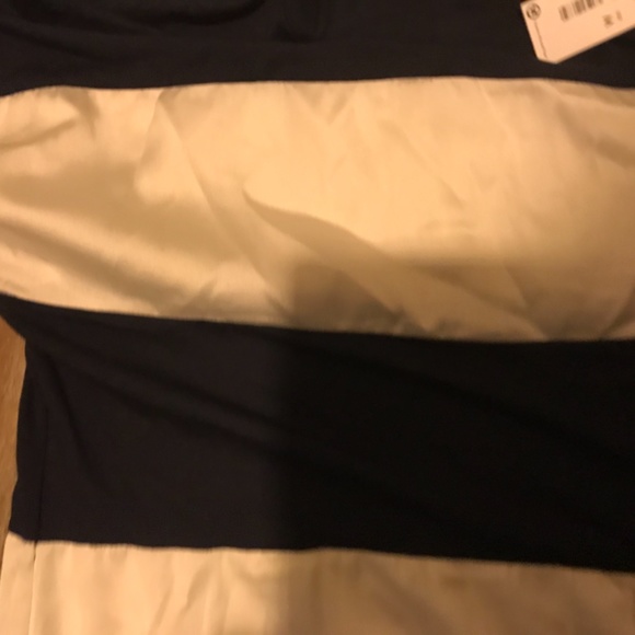 The limited Navy Blue & White 3/4 Sleeve New with Tags Blouse - Picture 7 of 14